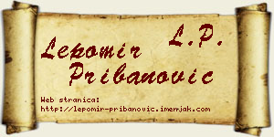Lepomir Pribanović vizit kartica